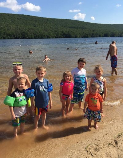 Kids in the lake photo